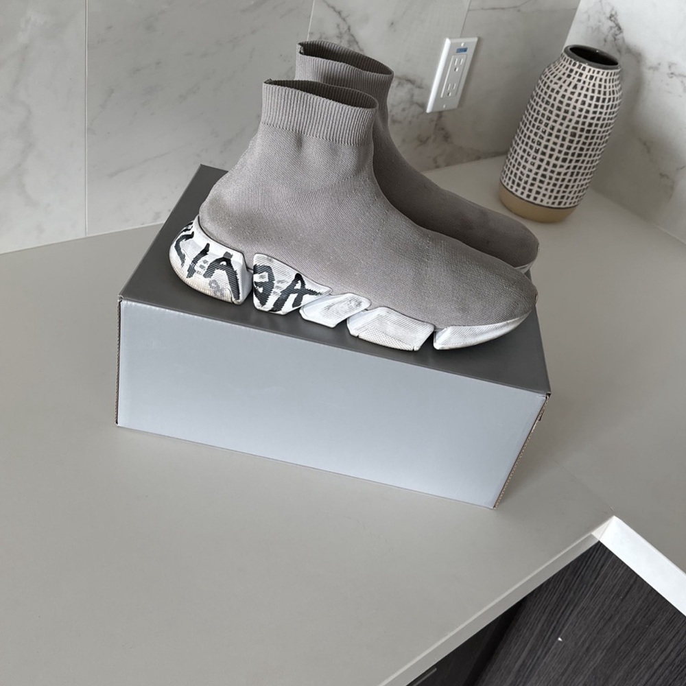 Balenciaga Grey/White (Rec Knit Graffiti)